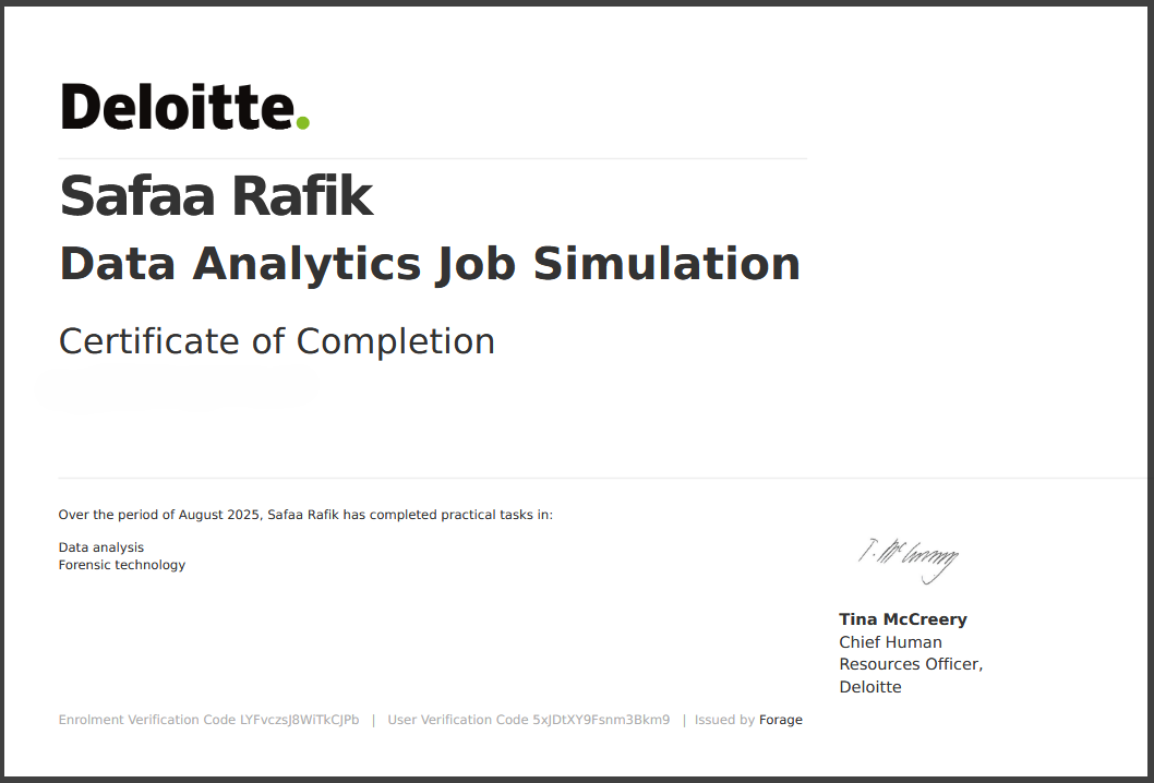Certificate of Completion